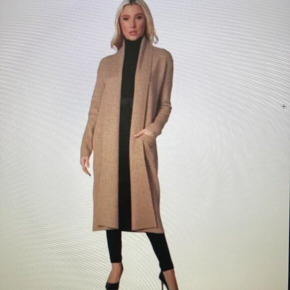 Maxsport Open Front Long Cardigan Sweater Coat Women Size Small - Picture 1 of 11